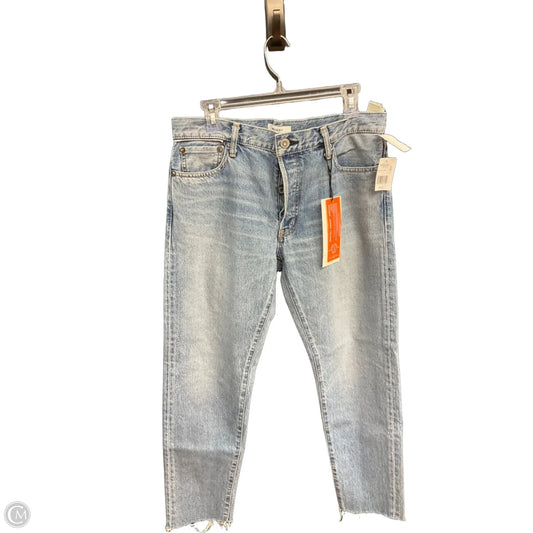 Jeans Straight By Mother Jeans In Blue Denim, Size: 10