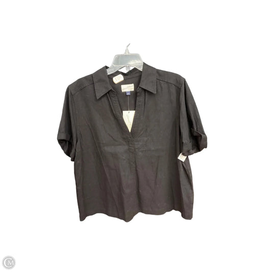 Top Short Sleeve By Universal Thread In Black, Size: L