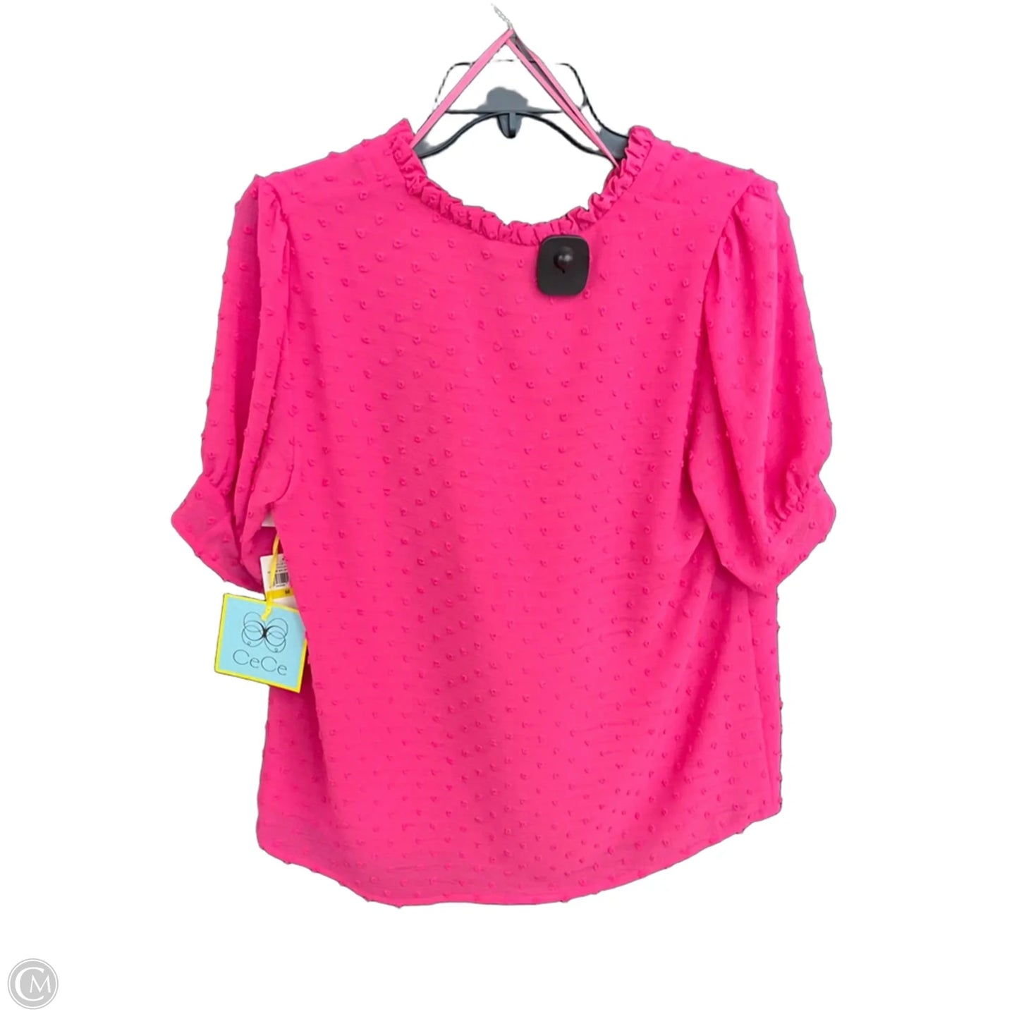 Top Short Sleeve By Cece In Pink, Size: M
