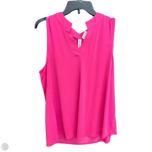 Top Sleeveless By Dear Scarlett In Pink, Size: L