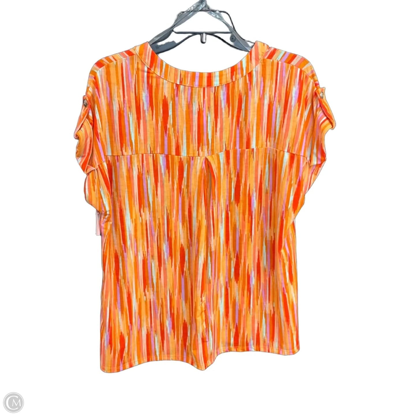 Top Short Sleeve By Dear Scarlett In Orange, Size: L