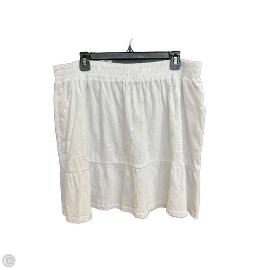 Skirt Midi By Lands End In White, Size: 1x