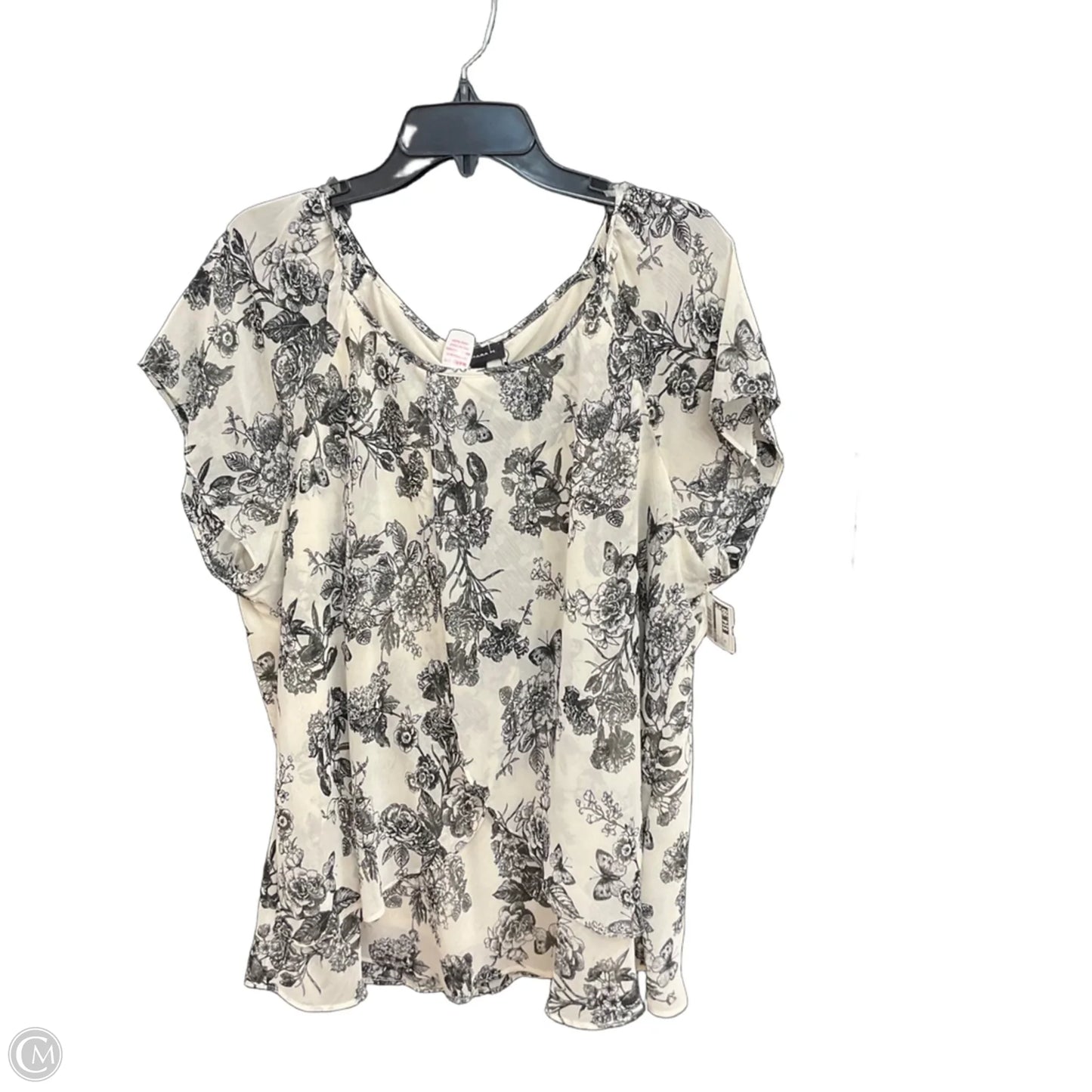 Top Short Sleeve By Tamara H In Black, Size: 3x