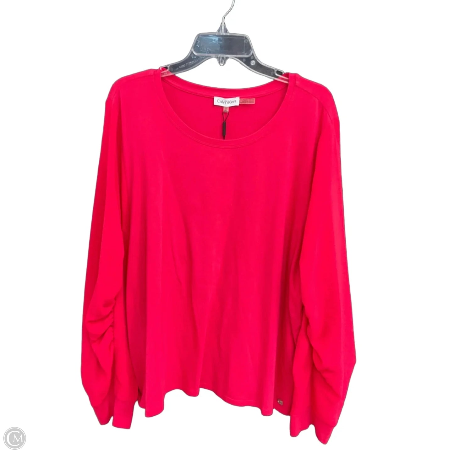 Top Long Sleeve By Calvin Klein In Pink, Size: 3x