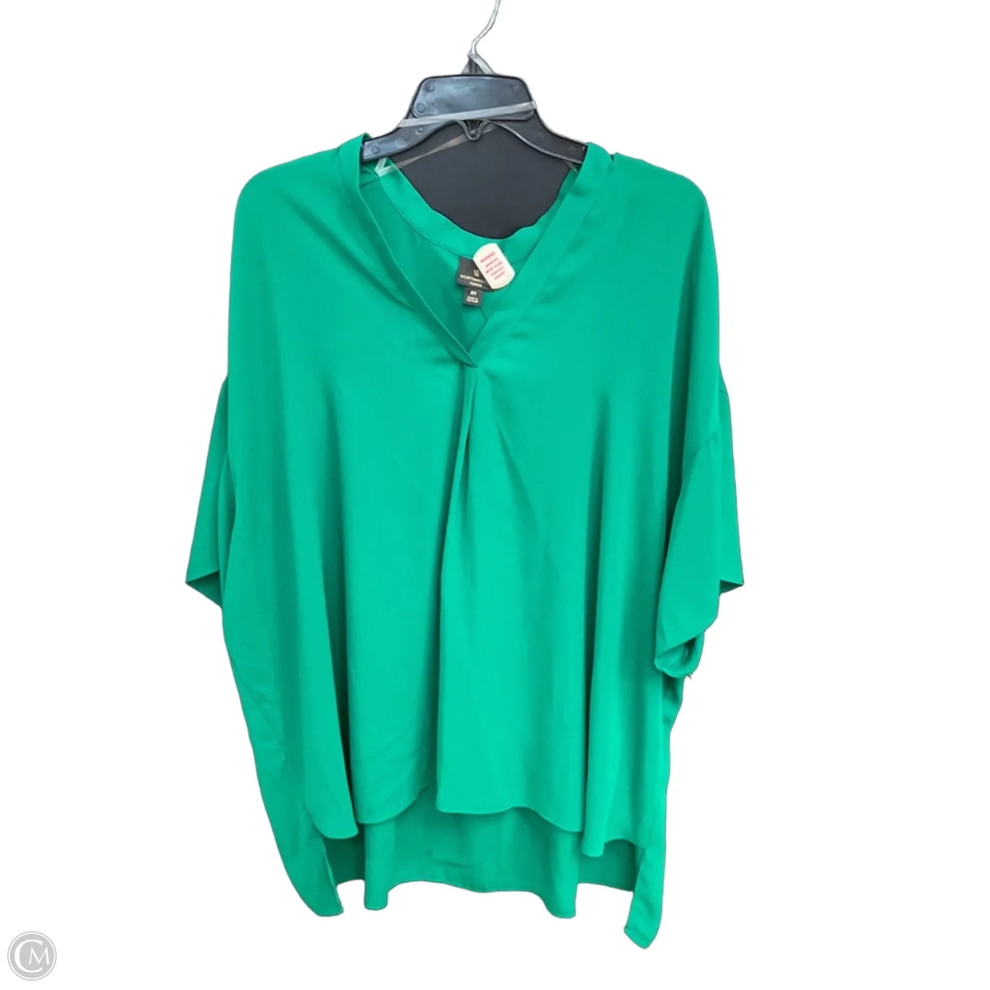 Top Short Sleeve By Worthington In Green, Size: 2x