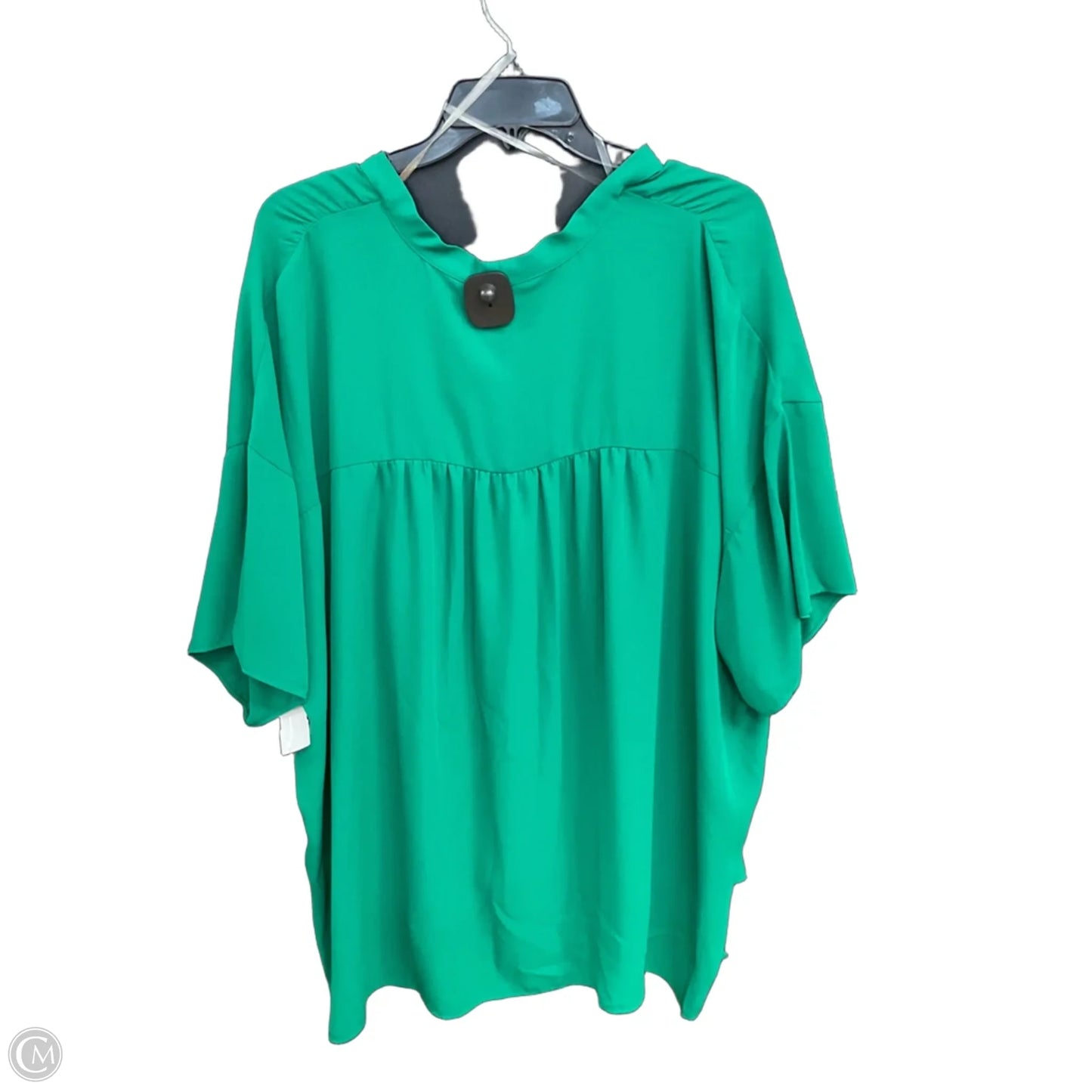 Top Short Sleeve By Worthington In Green, Size: 2x