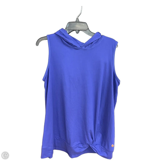 Athletic Top Short Sleeve By Livi Active In Blue, Size: Xl