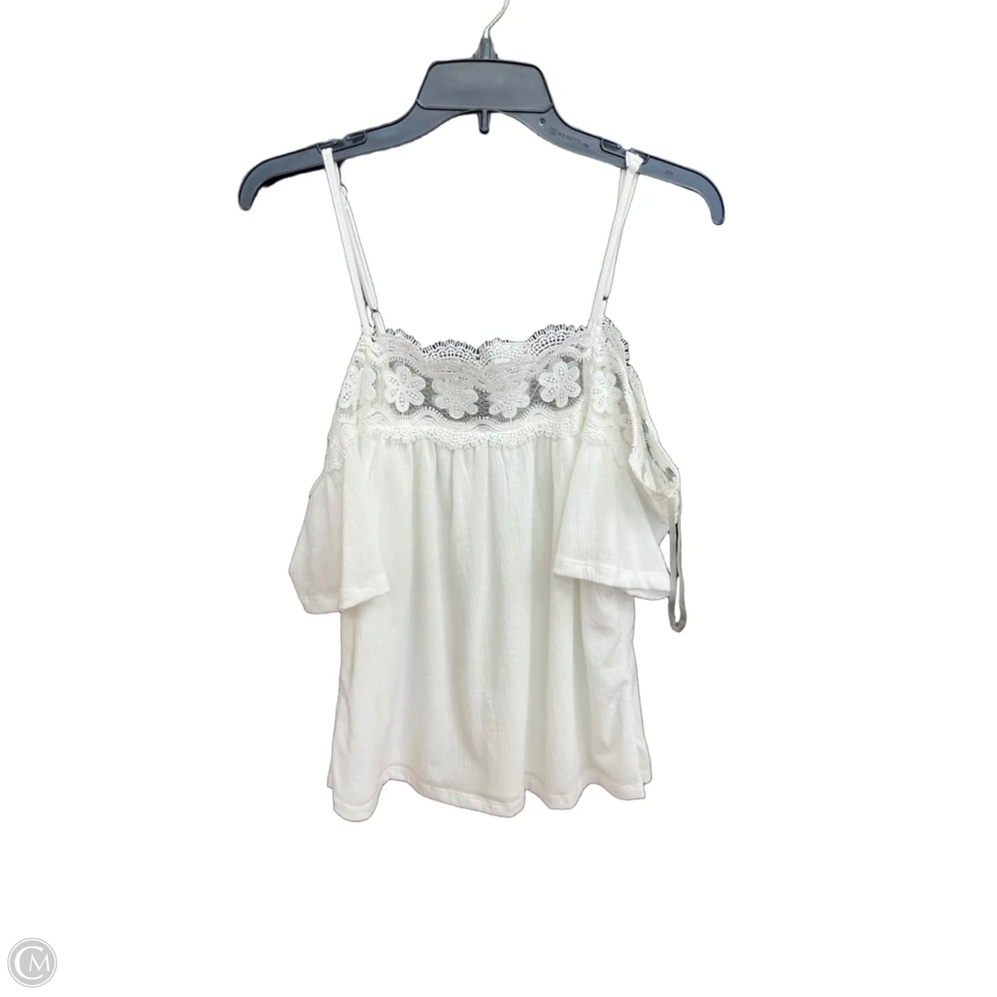 Top Short Sleeve By Daytrip In White, Size: M