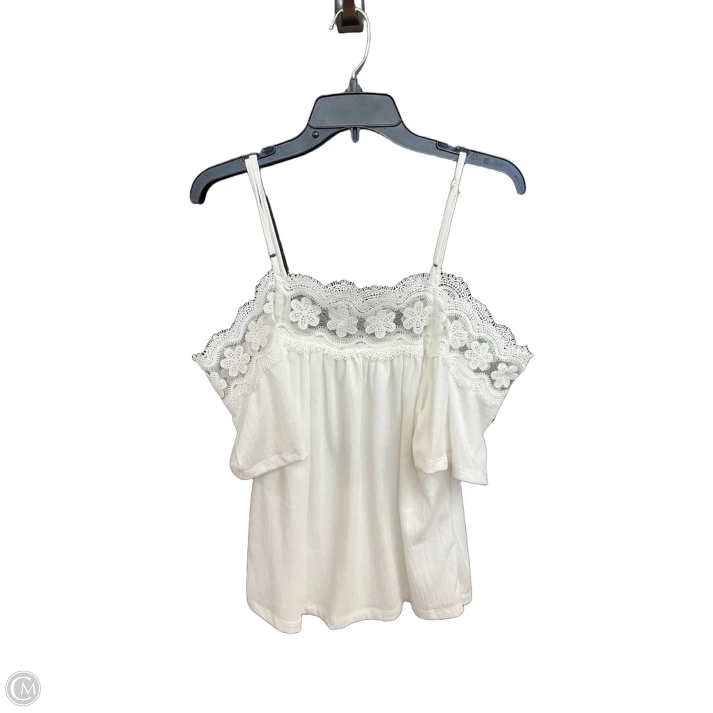 Top Short Sleeve By Daytrip In White, Size: M