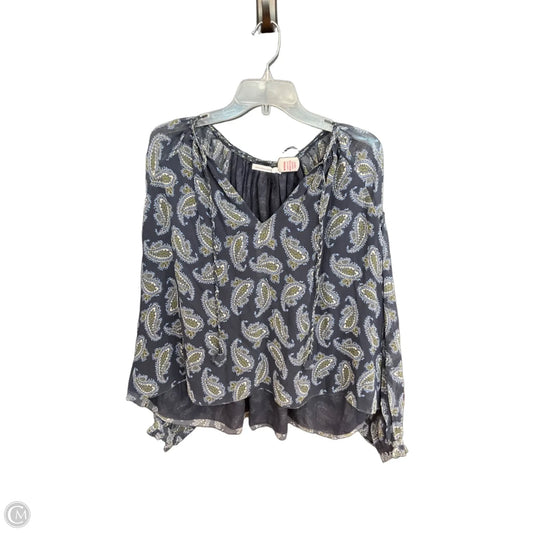 Top Long Sleeve By Cmc In Blue, Size: S