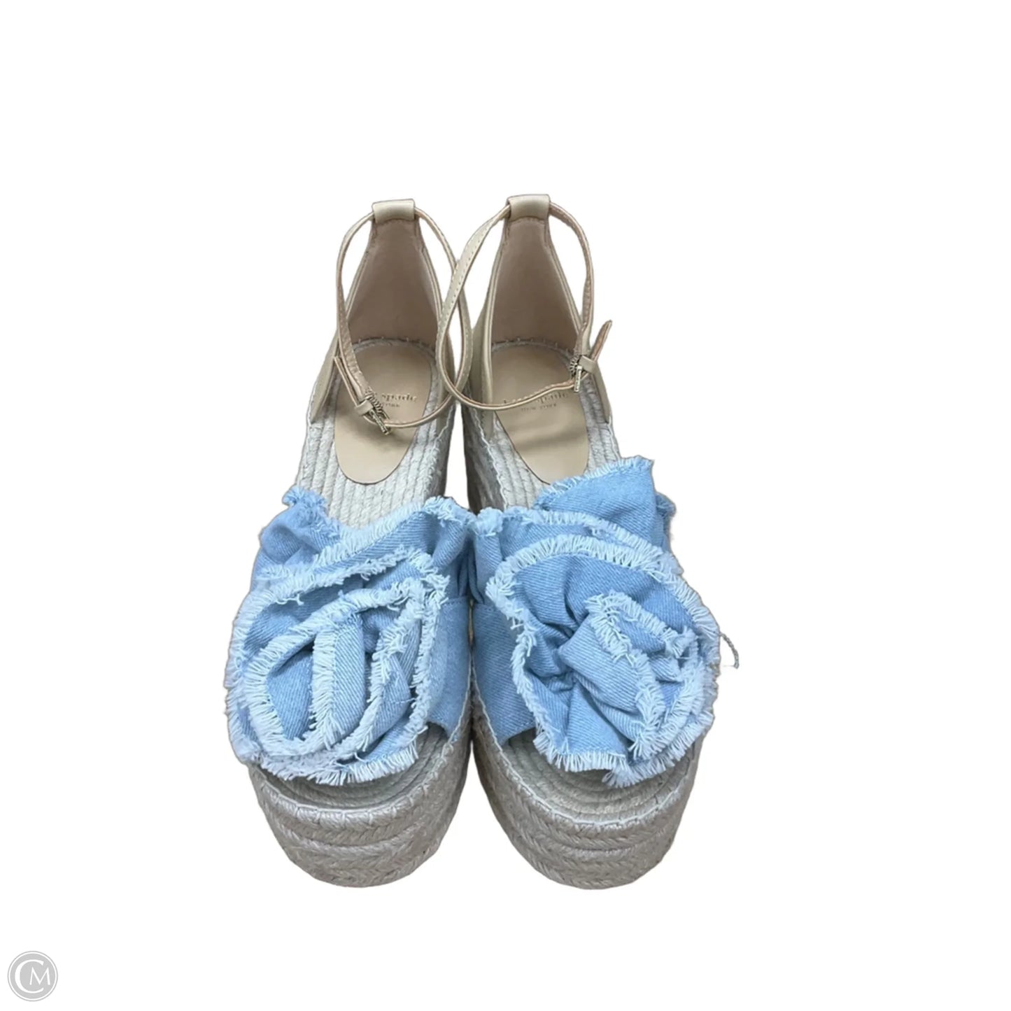 Sandals Designer By Kate Spade In Blue & Brown, Size: 9