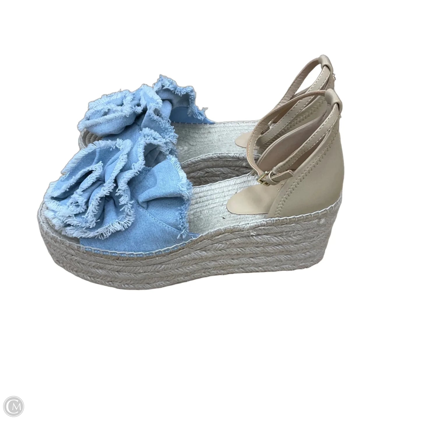 Sandals Designer By Kate Spade In Blue & Brown, Size: 9