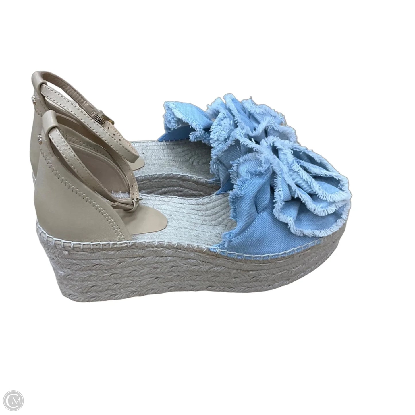 Sandals Designer By Kate Spade In Blue & Brown, Size: 9