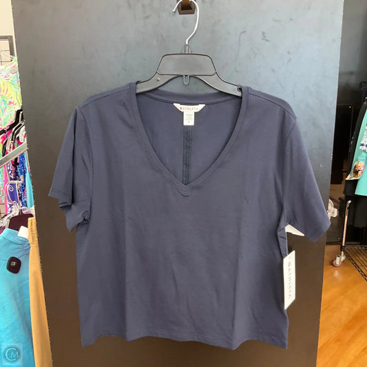 Athletic Top Short Sleeve By Athleta In Blue, Size: M