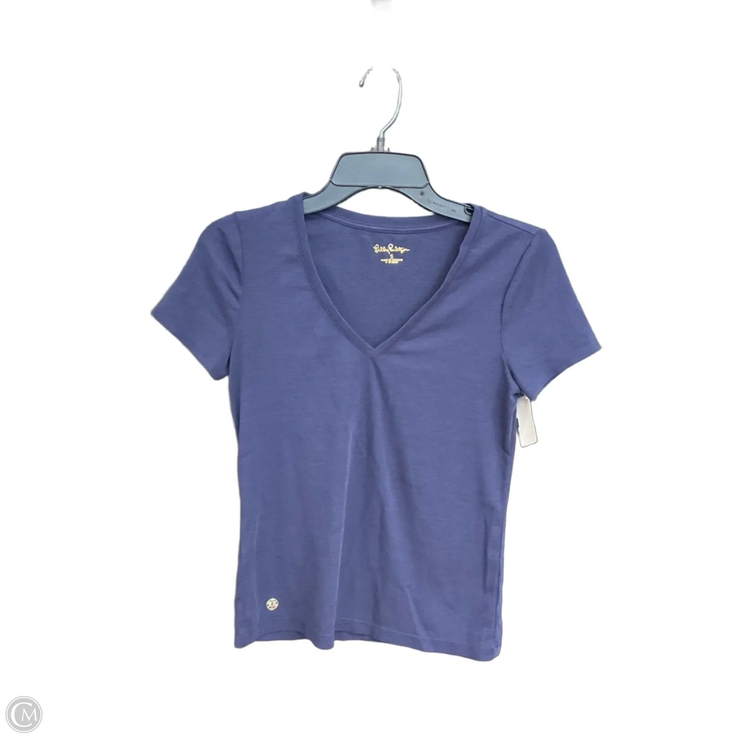 Top Short Sleeve Designer By Lilly Pulitzer In Blue, Size: S