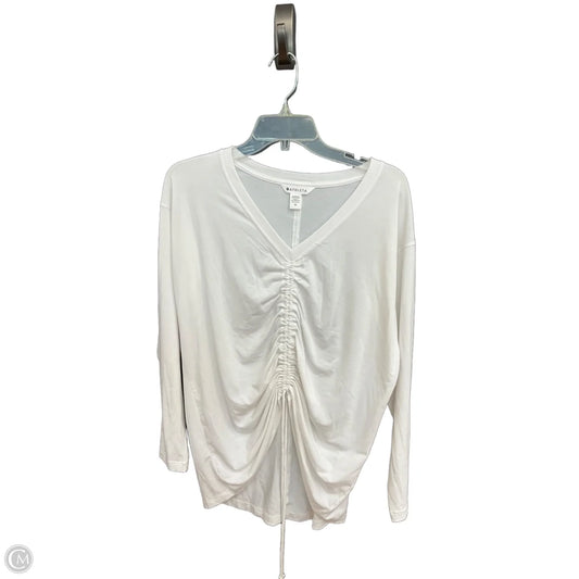 Top Long Sleeve By Athleta In White, Size: M