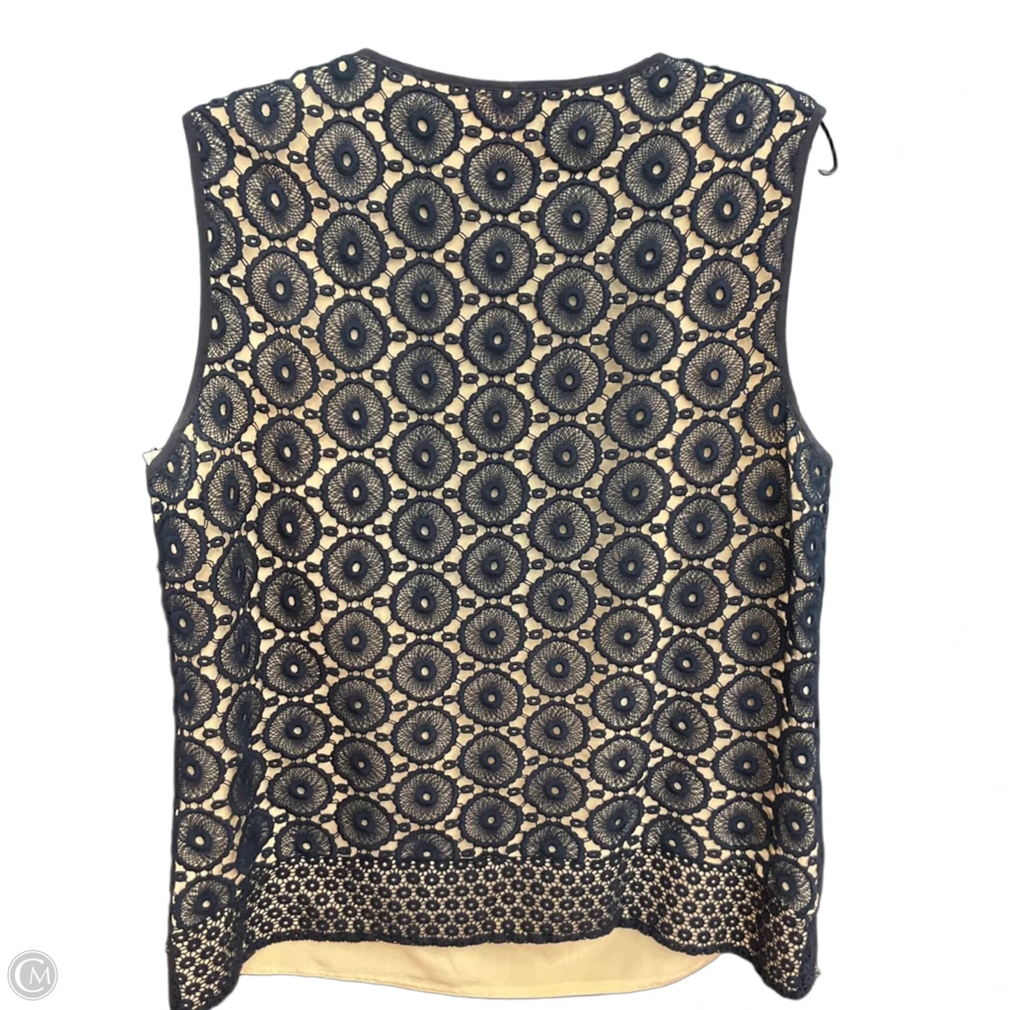 Top Sleeveless Designer By Tory Burch In Blue, Size: L