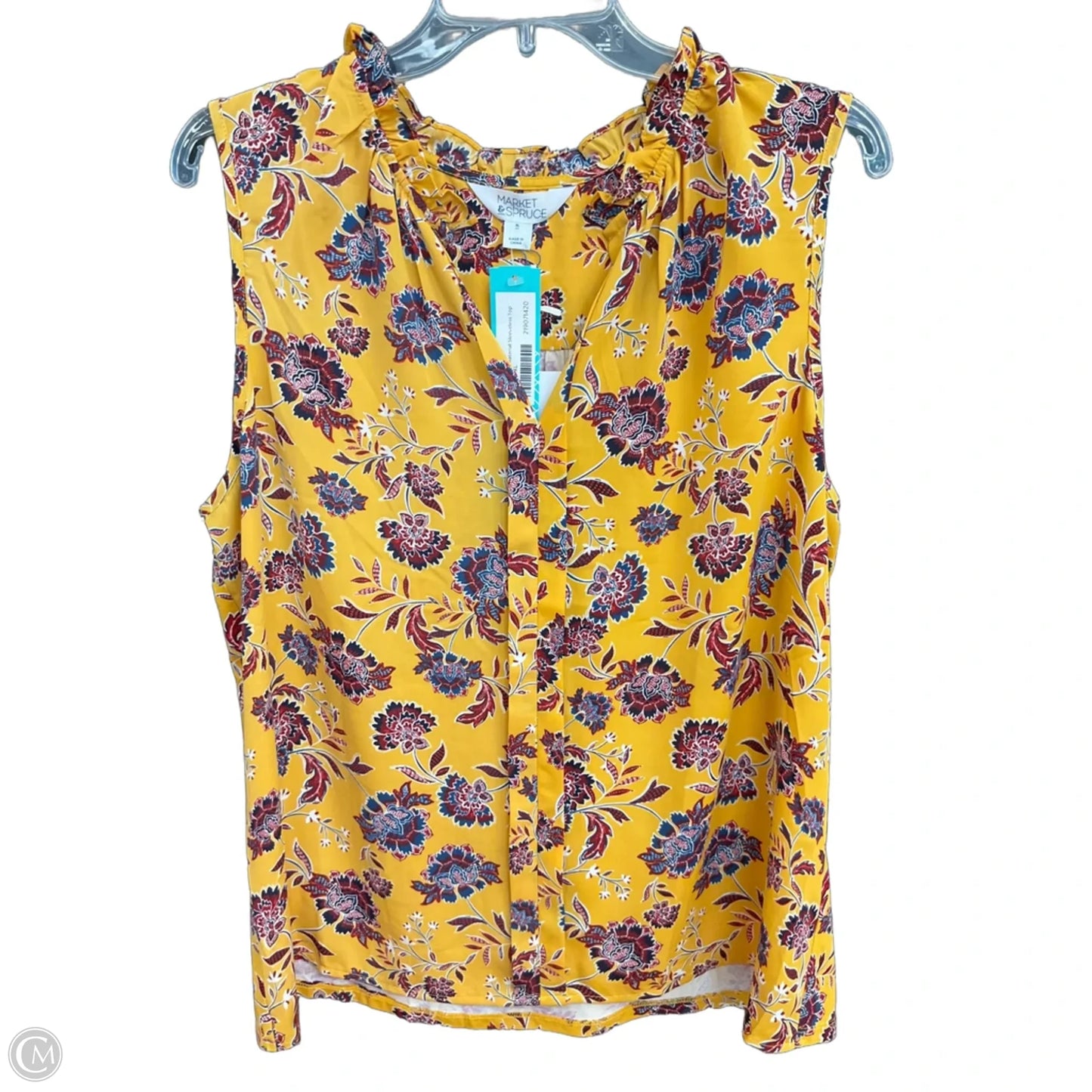 Top Sleeveless By Market & Spruce In Yellow, Size: Xl