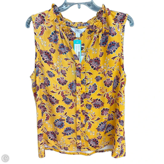 Top Sleeveless By Market & Spruce In Yellow, Size: Xl