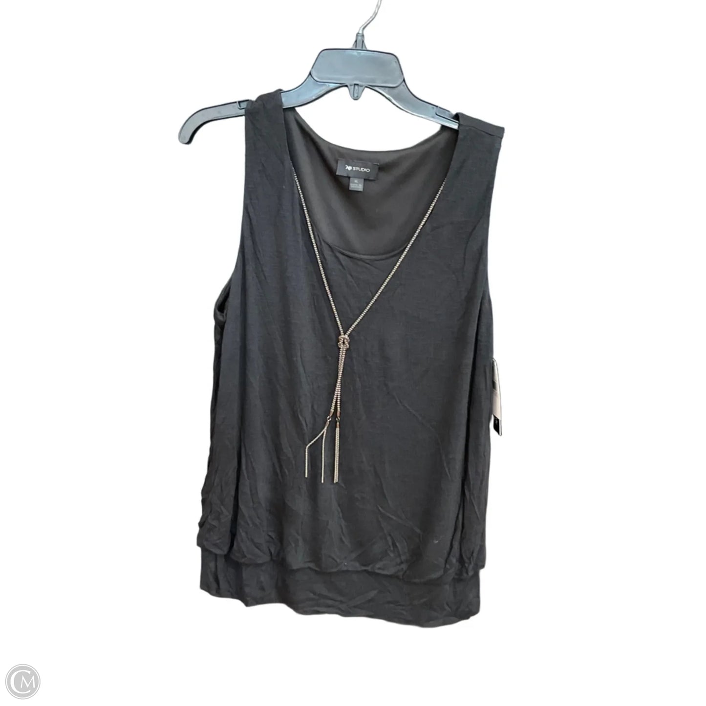 Top Sleeveless By Ab Studio In Black, Size: Xl