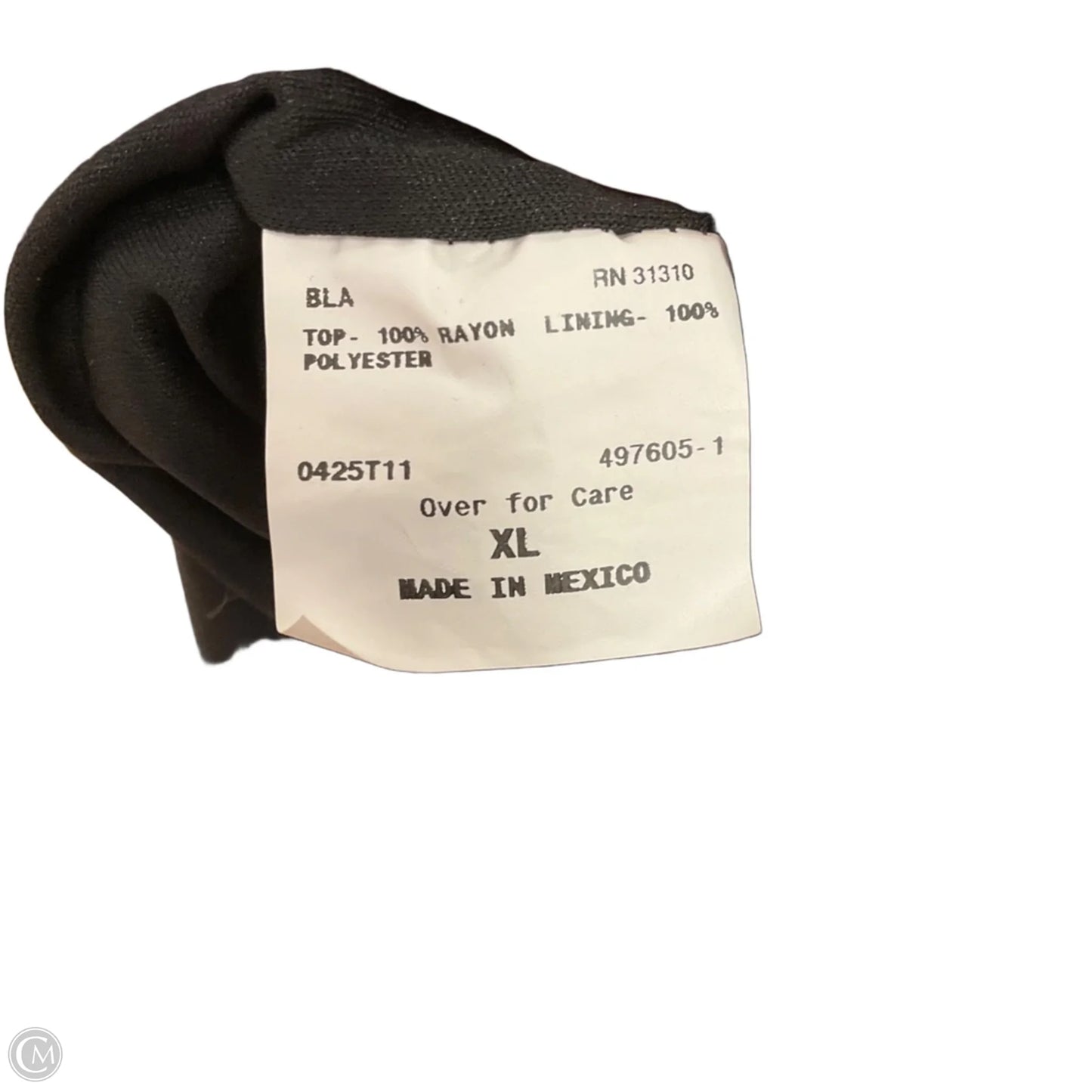 Top Sleeveless By Ab Studio In Black, Size: Xl