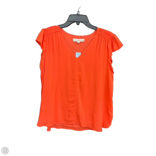 Top Sleeveless By Loft In Coral, Size: Mp