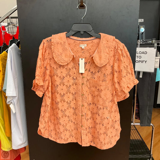 Top Short Sleeve By Pilcro In Coral, Size: Xl