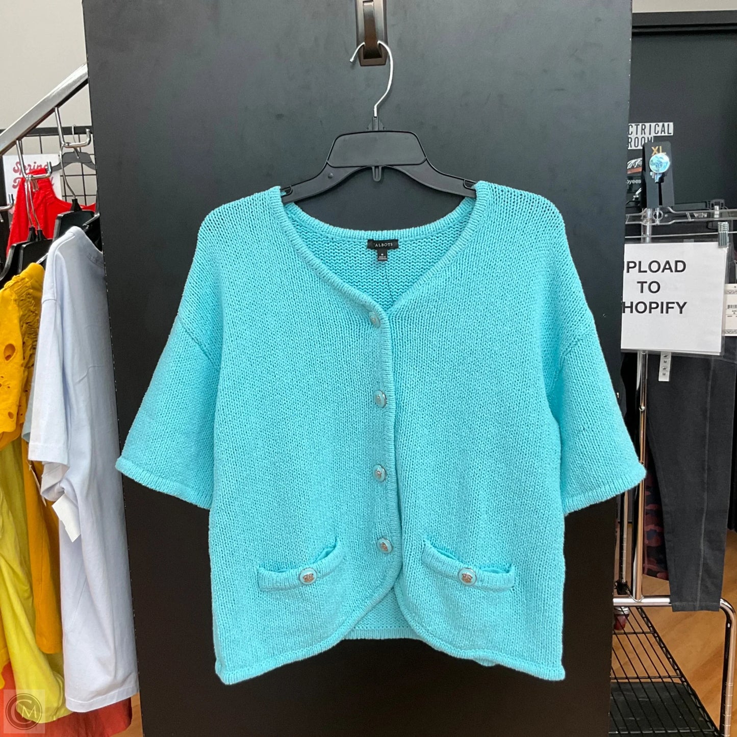 Top Short Sleeve By Talbots In Blue, Size: M