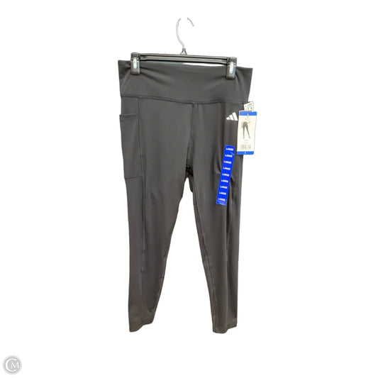 Athletic Leggings By Adidas In Black, Size: L