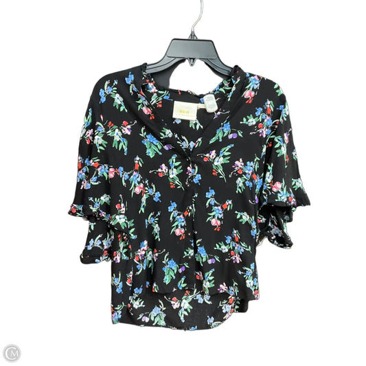 Top Short Sleeve By Maeve In Black, Size: Small