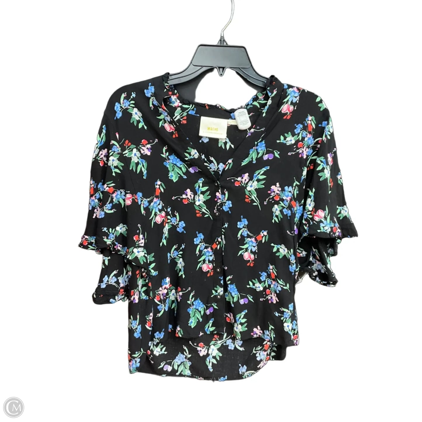Top Short Sleeve By Maeve In Black, Size: Small