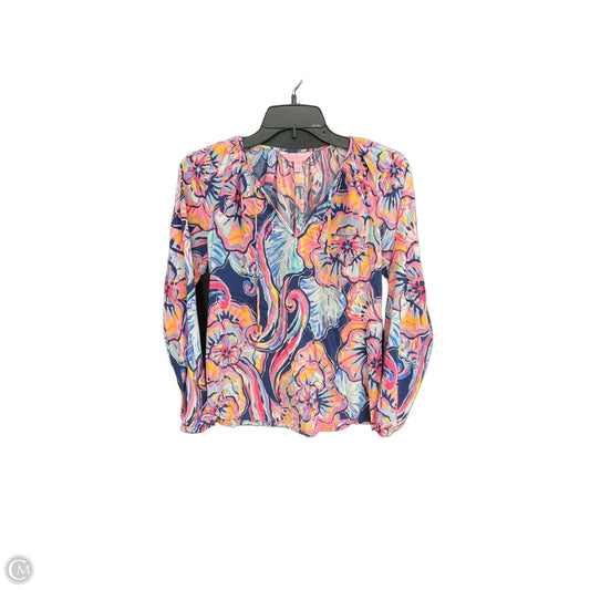 Top Long Sleeve Designer By Lilly Pulitzer In Multi-colored, Size: Xxs