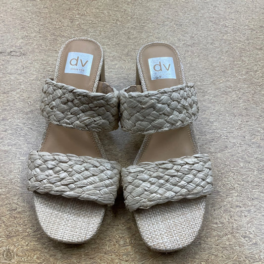 Sandals Heels Block By Dolce Vita In Beige, Size: 8