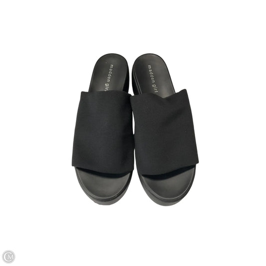 Sandals Flip Flops By Madden Girl In Black, Size: 10
