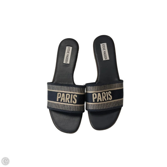 Sandals Flats By Steve Madden In Blue, Size: 8