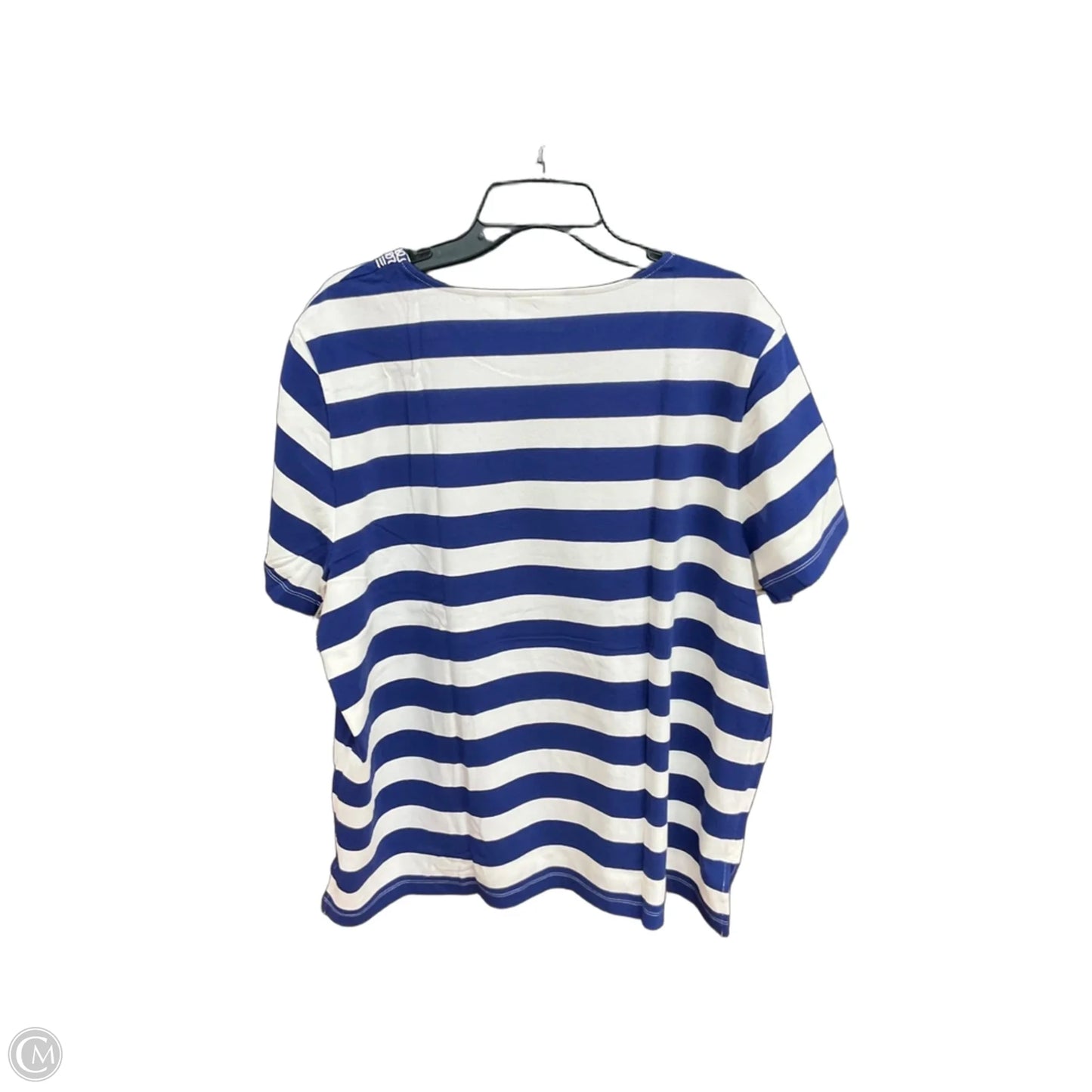 Top Short Sleeve By Alfred Dunner In Striped Pattern, Size: 2x