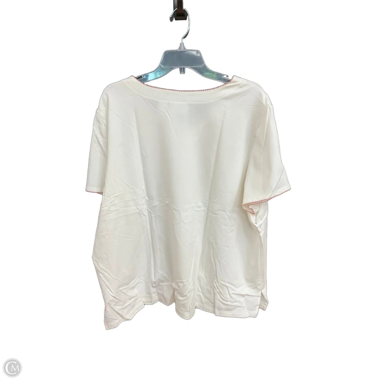 Top Short Sleeve By Alfred Dunner In White, Size: 3x