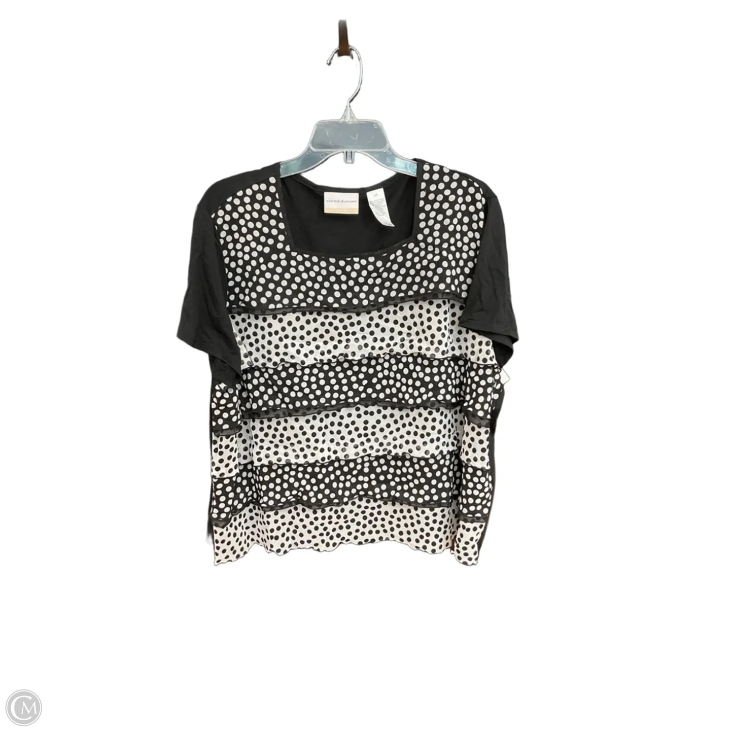 Top Short Sleeve By Alfred Dunner In Black, Size: 2x