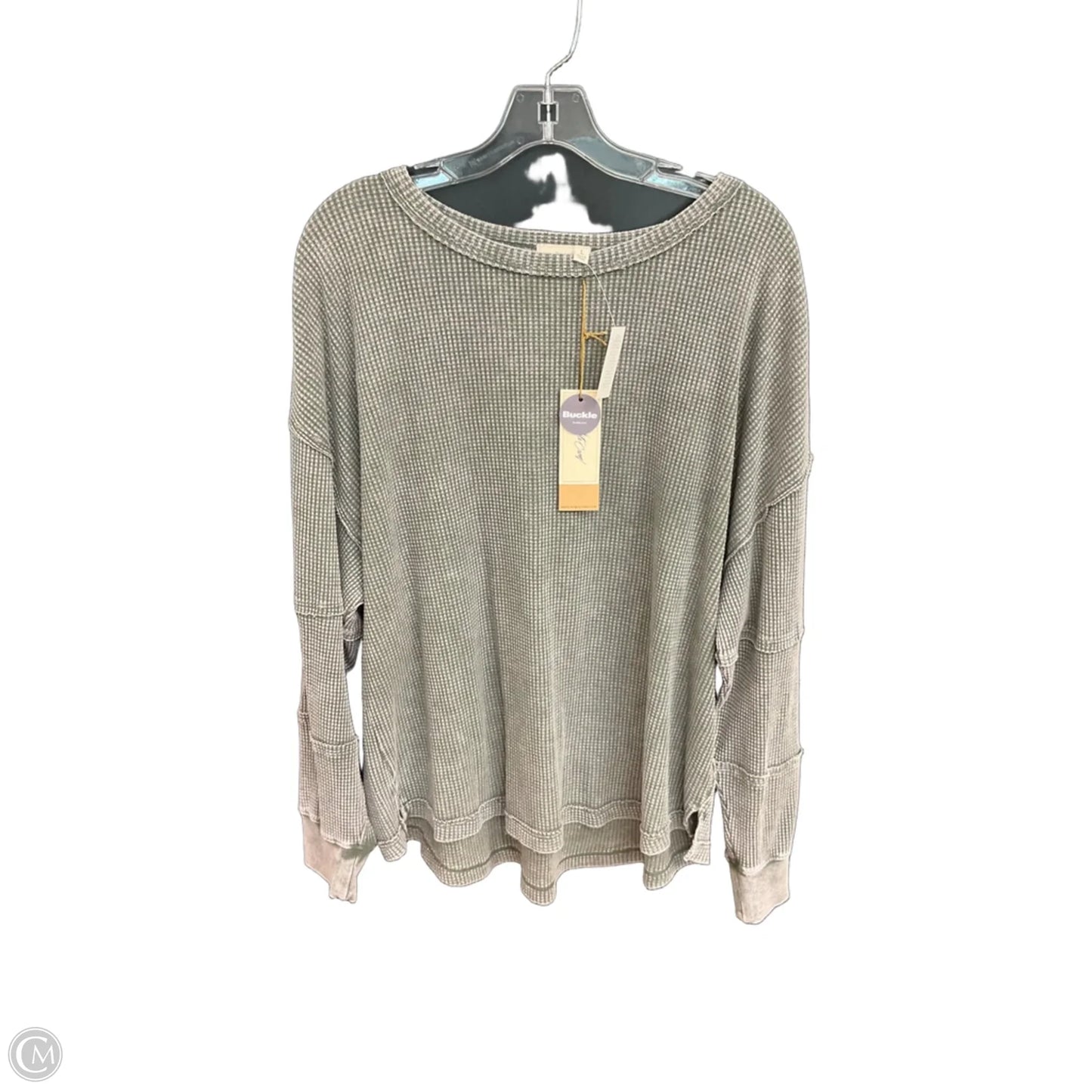 Top Long Sleeve By White Crow In Green, Size: L