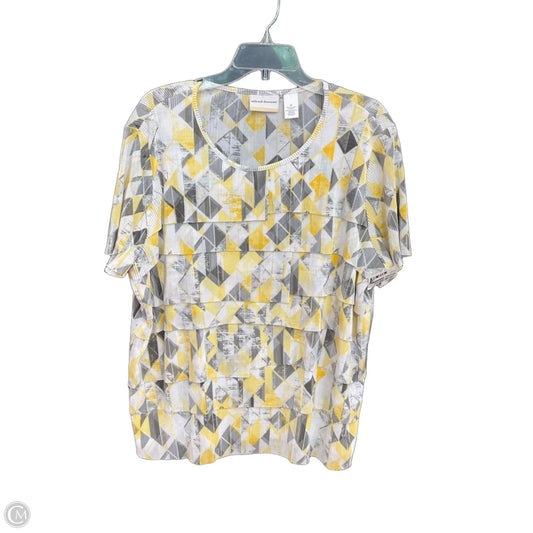 Top Short Sleeve By Alfred Dunner In Yellow, Size: 2x