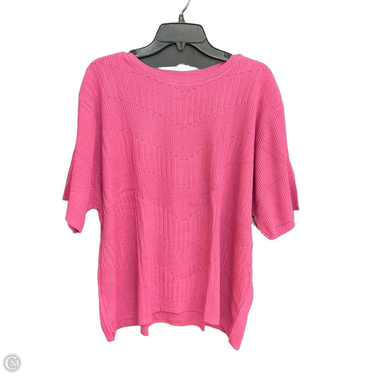 Top Short Sleeve By Alfred Dunner In Pink, Size: 2x