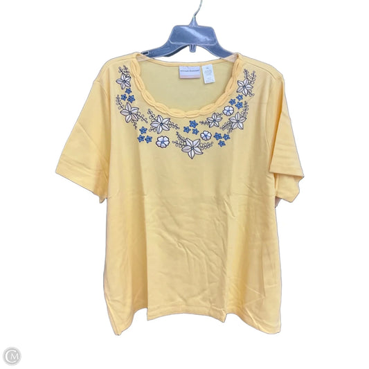 Top Short Sleeve By Alfred Dunner In Yellow, Size: 2x