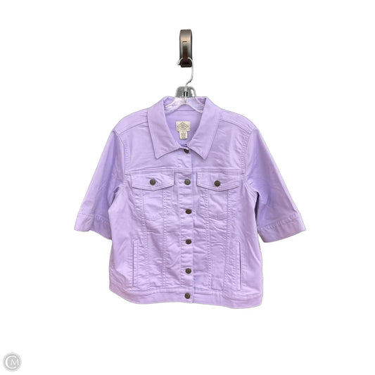 Jacket Denim By St Johns Bay In Purple, Size: Xl