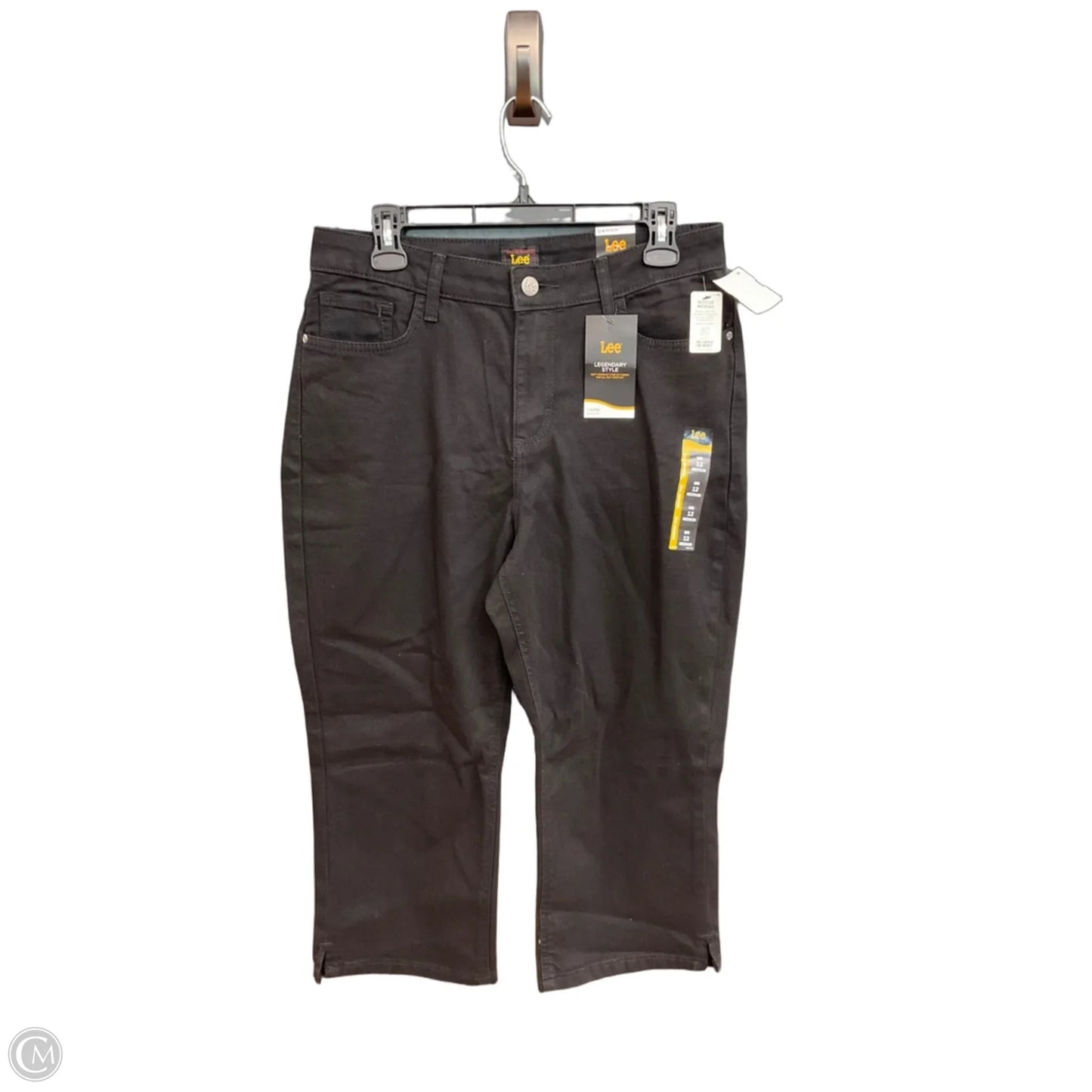 Jeans Cropped By Lee In Black, Size: 12