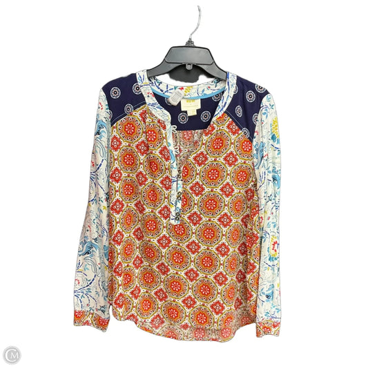 Top Long Sleeve By Maeve In Multi-colored, Size: M
