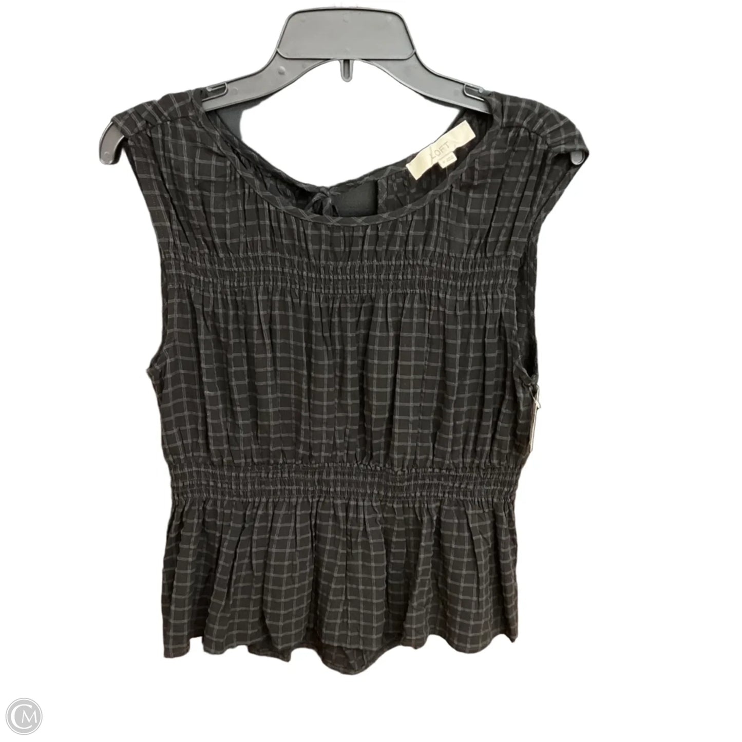 Top Sleeveless By Loft In Black, Size: M