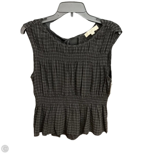 Top Sleeveless By Loft In Black, Size: M