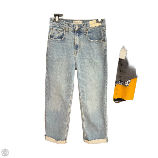 Jeans Straight By Abercrombie And Fitch In Blue, Size: 0