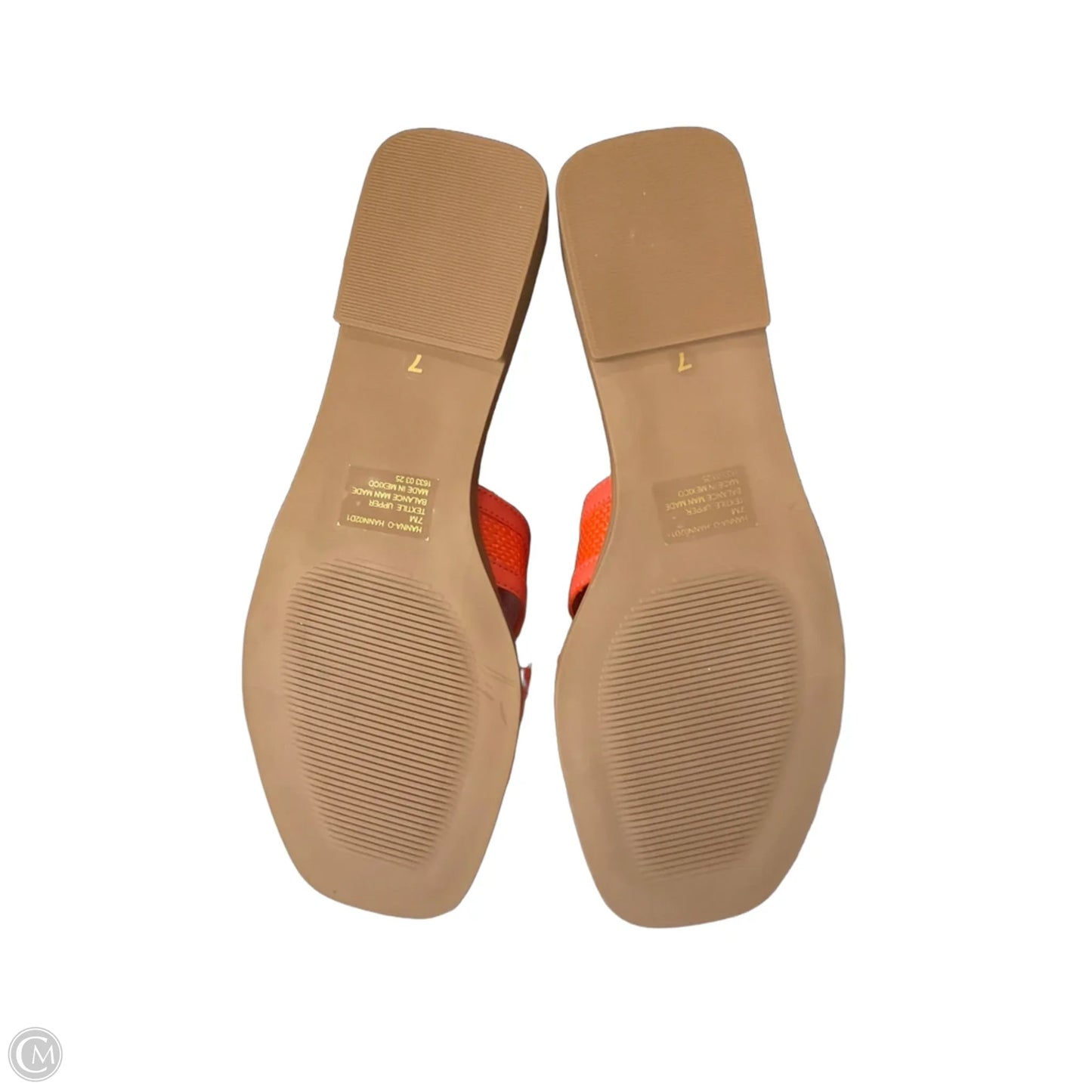 Sandals Flats By Cmc In Coral, Size: 7