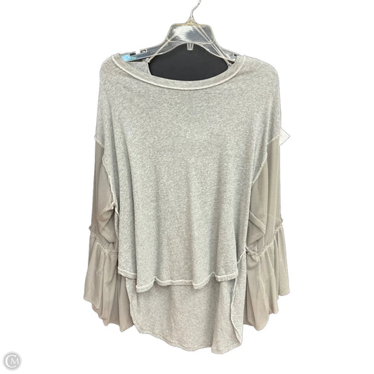 Top Long Sleeve By Free People In Grey, Size: Sp